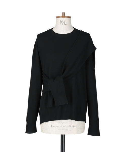 1124-13106 ウール&カシミヤブレンド オーバーショルダーセーター