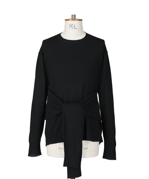 1124-13106 ウール&カシミヤブレンド オーバーショルダーセーター