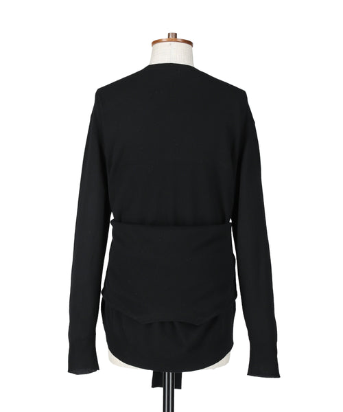 1124-13106 ウール&カシミヤブレンド オーバーショルダーセーター