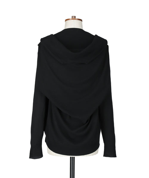 1124-13106 ウール&カシミヤブレンド オーバーショルダーセーター