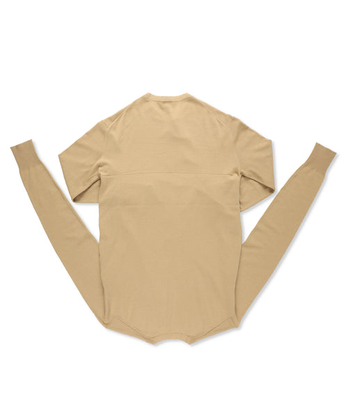 1124-13106 ウール&カシミヤブレンド オーバーショルダーセーター