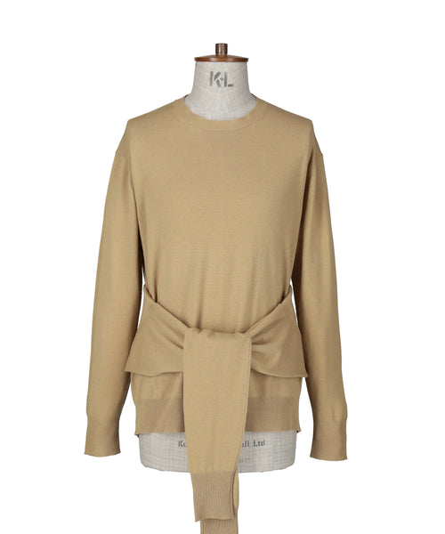 1124-13106 ウール&カシミヤブレンド オーバーショルダーセーター