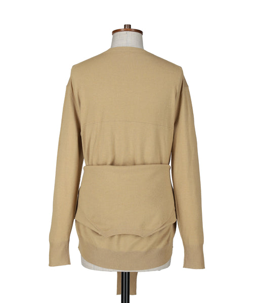 1124-13106 ウール&カシミヤブレンド オーバーショルダーセーター