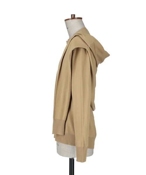 1124-13106 ウール&カシミヤブレンド オーバーショルダーセーター