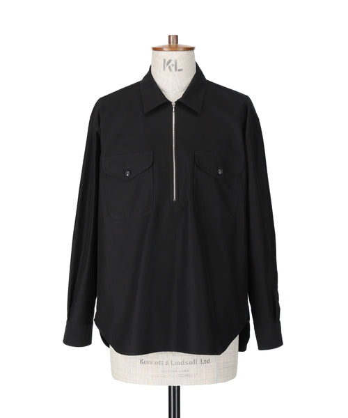 1124-33056 ライトモールスキン ハーフジップアップシャツ