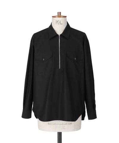 1124-33056 ライトモールスキン ハーフジップアップシャツ