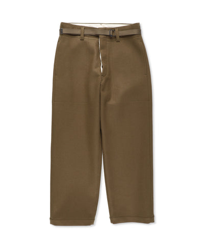 1124-83012 スーパー140's ウールメルトン ベルテッドトラウザーズ