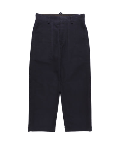 1125-83047 コットンモールスキン クロップドワイドパンツ