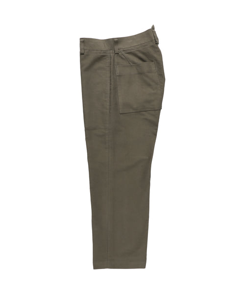 Cotton-Moleskin  Cropped Wide Leg Trousers 1125-83047