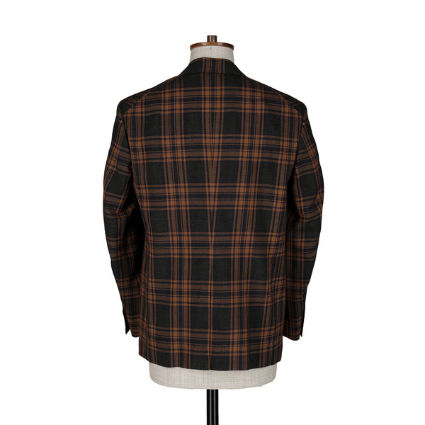 1126-41030 チェックウールモヘア シングルブレステッドブレザー
