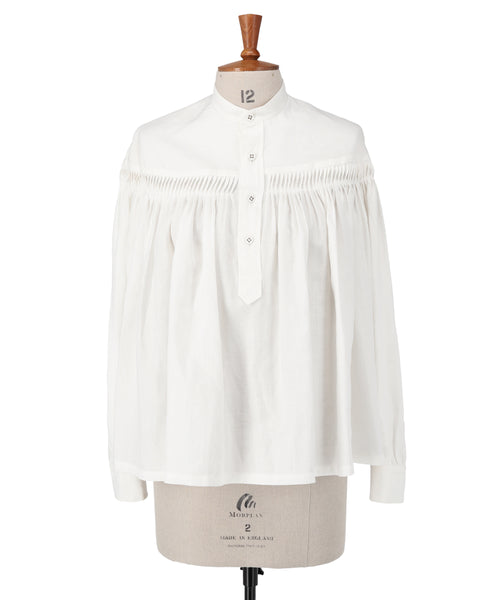 60/1 Linen Cambric Tucked Blouse 1225-31001