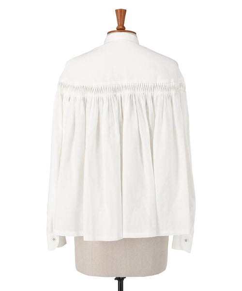 60/1 Linen Cambric Tucked Blouse 1225-31001