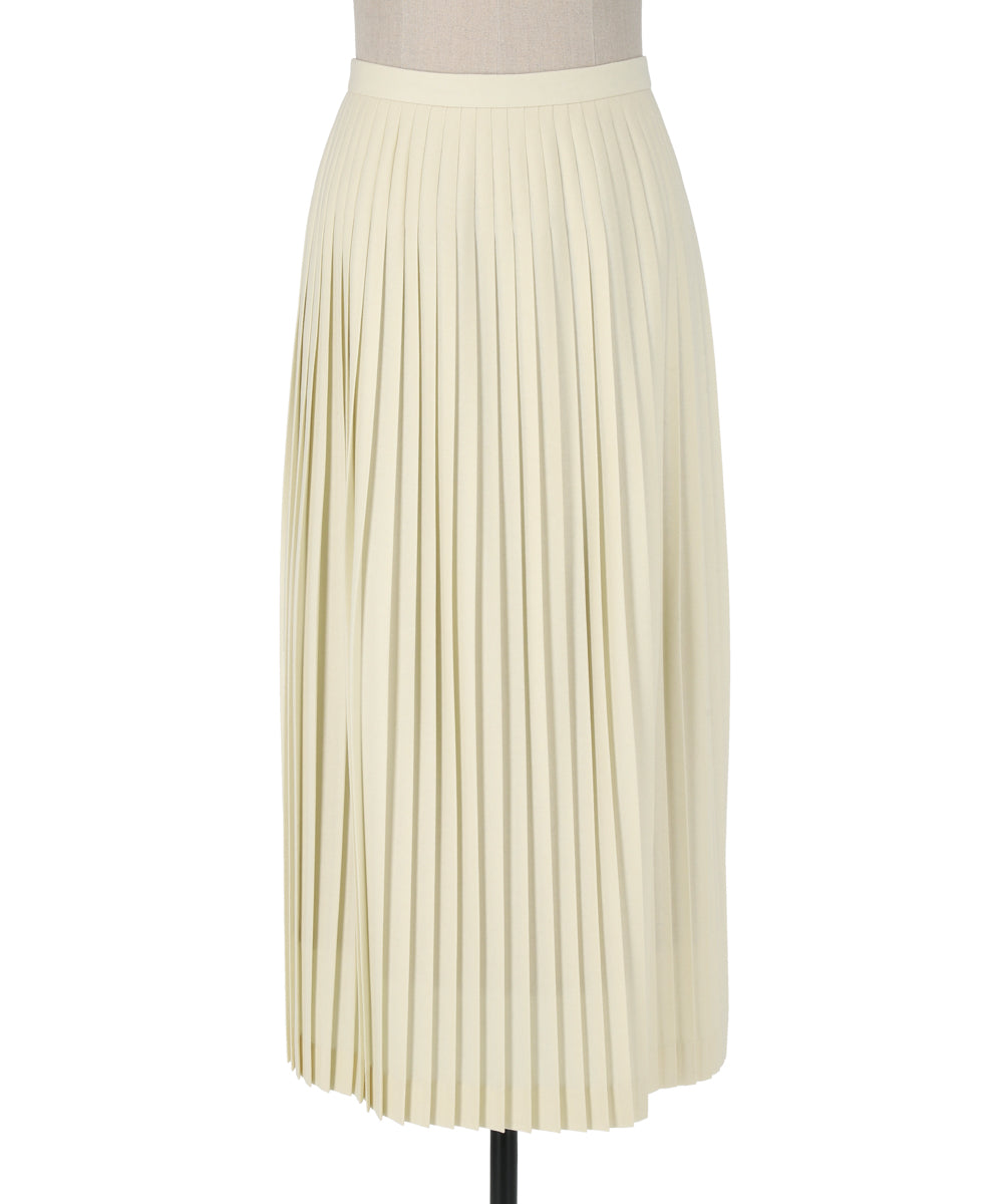 1222-93062 ウールカシミアブレンド プレーテッドスカート