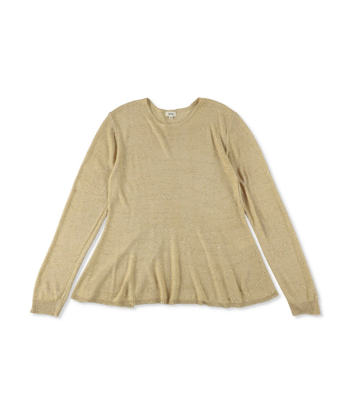 1224-11110 シークインニット フレアトップ