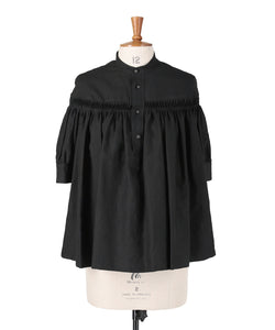 Organic Linen Tucked Puff Sleeve Blouse 1224-31006