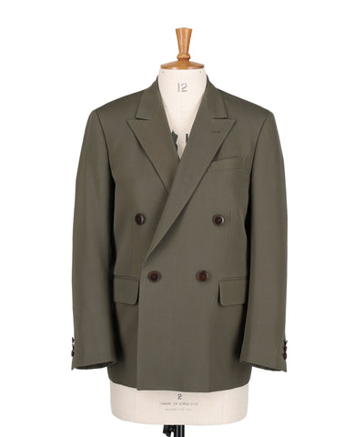 Wool Gaberdine 4B D.B Boxy Blazer 1224-43027