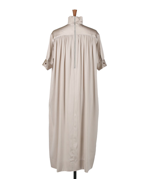 1225-01029 ストレッチシルクサテン ハイネックドレス