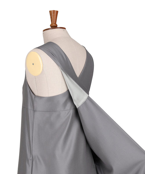 1225-01040 シルクツイル  クロスバックドレス