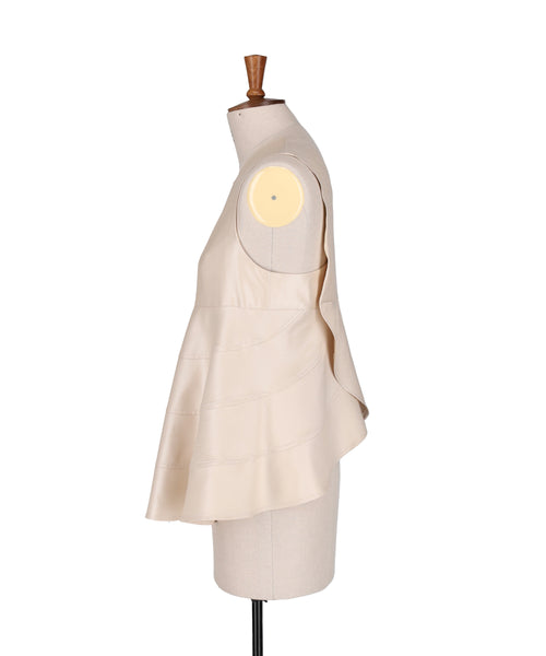 1225-01042 シルクツイル  クロスバックティアードトップ