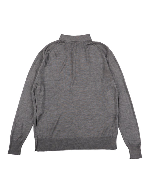 1225-11109 シルクニット ロングスリーブポロシャツ