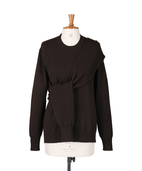 1225-13104 ピュアカシミヤ 2イン1ジャンパー