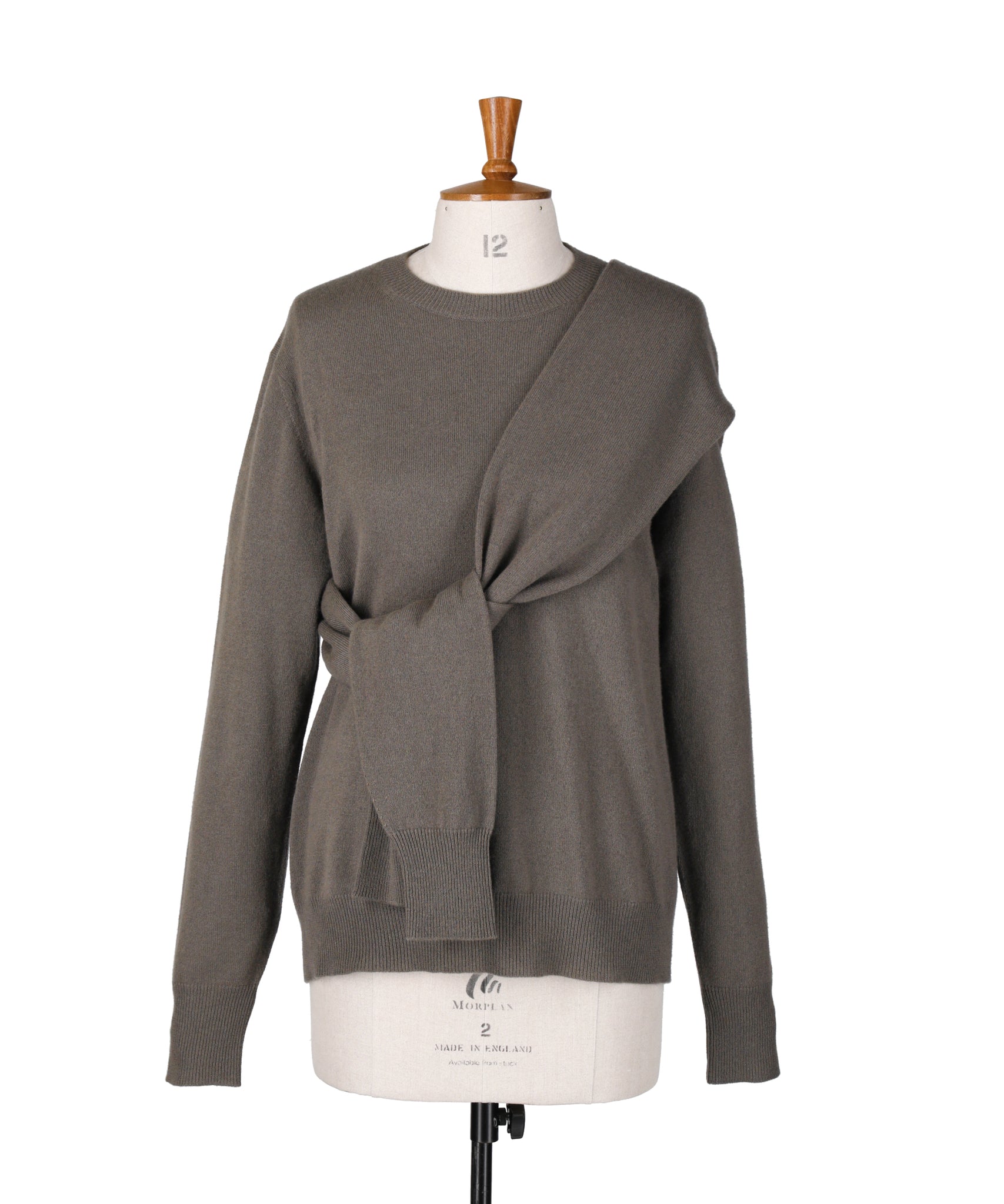 1225-13104 ピュアカシミヤ 2イン1ジャンパー