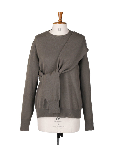 1225-13104 ピュアカシミヤ 2イン1ジャンパー