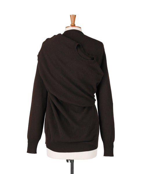 1225-13104 ピュアカシミヤ 2イン1ジャンパー