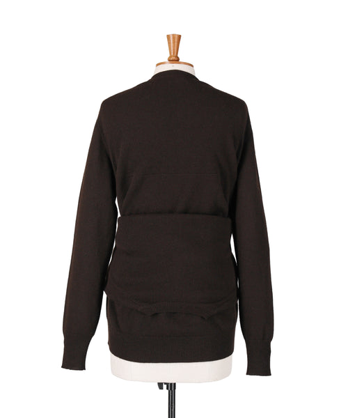1225-13104 ピュアカシミヤ 2イン1ジャンパー