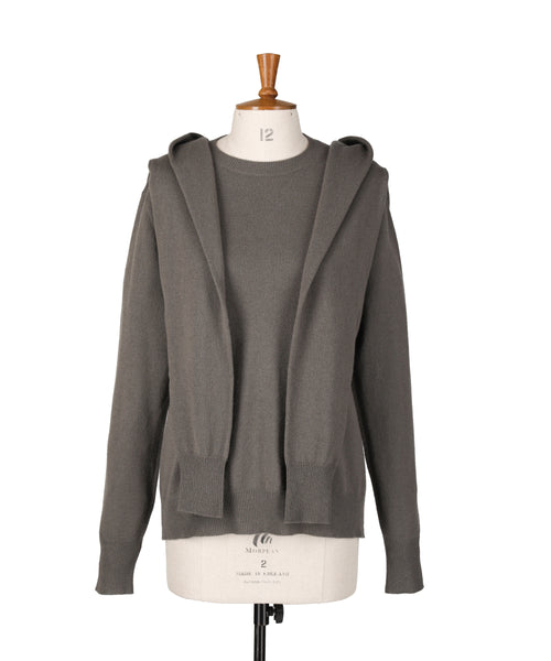1225-13104 ピュアカシミヤ 2イン1ジャンパー