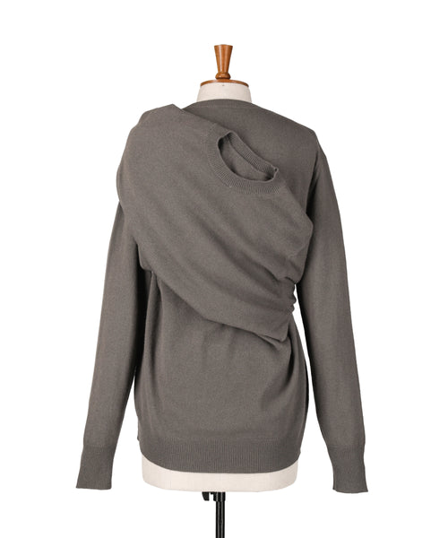 1225-13104 ピュアカシミヤ 2イン1ジャンパー