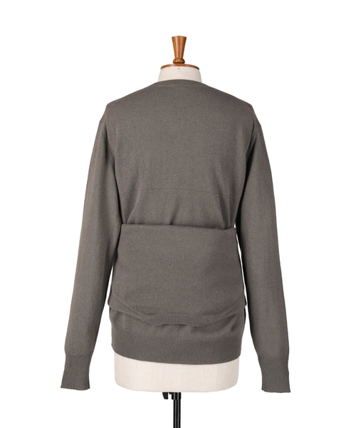 1225-13104 ピュアカシミヤ 2イン1ジャンパー
