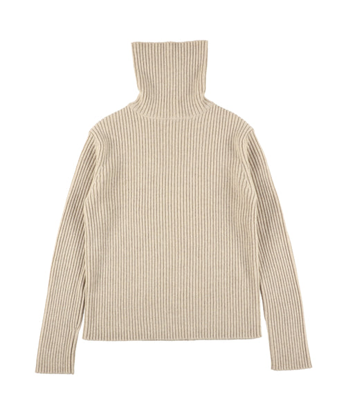 1225-13113 カシミヤリブ タートルネックジャンパー