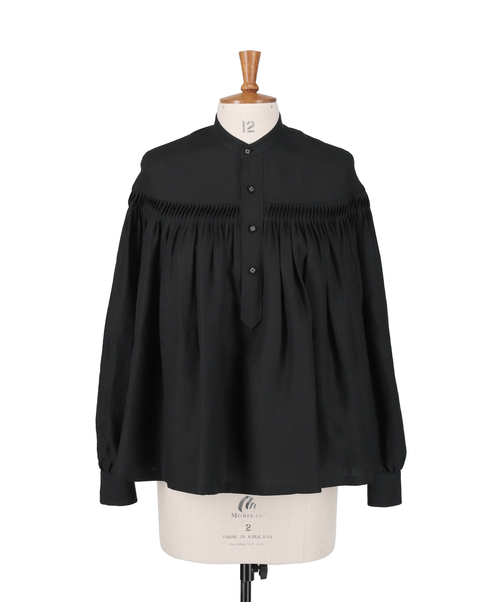 60/1 Linen Cambric Tucked Blouse 1225-31001