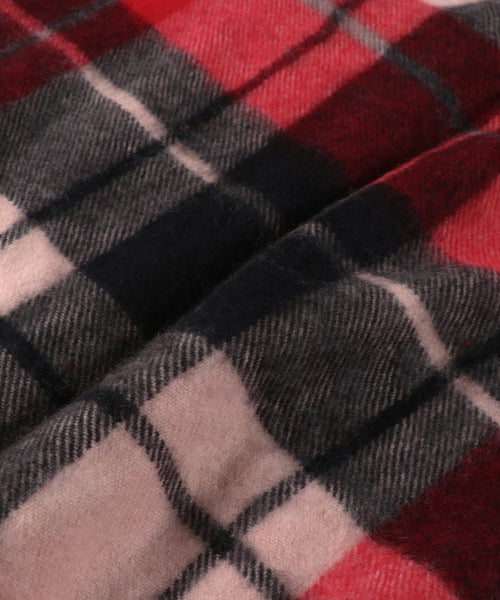 Shaggy Cashmere Checked Blanket  3319-53318