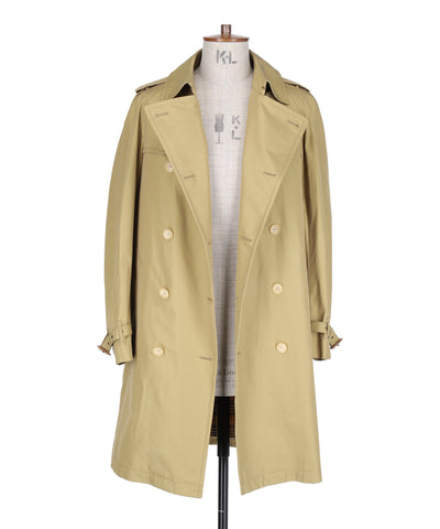 5117-73551 70/2先染めコットンギャバ トレンチコート