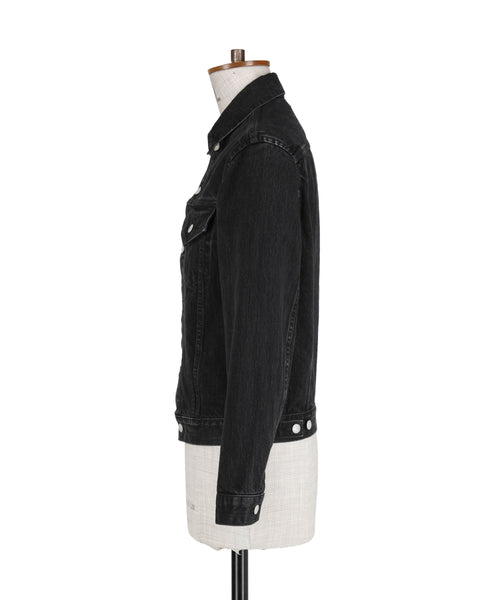 Selvedge Black Denim Used Wash Trucker Jacket 5725-63518(UNISEX)