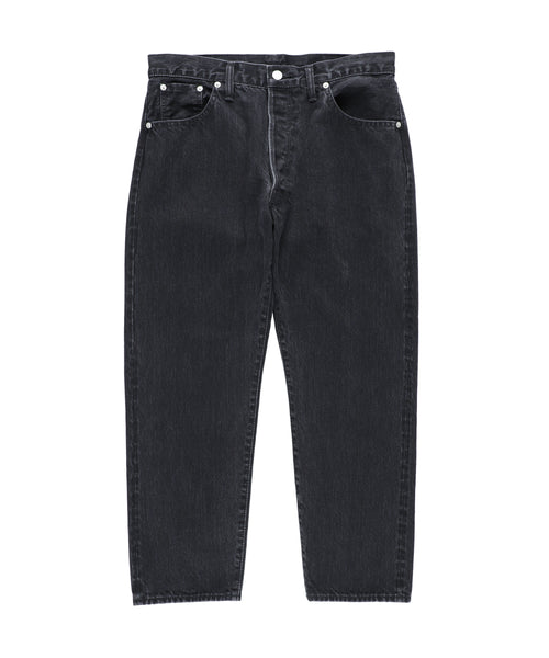 5726-81512 セルビッジブラックデニム ルーズフィットストレートジーンズ (UNISEX)