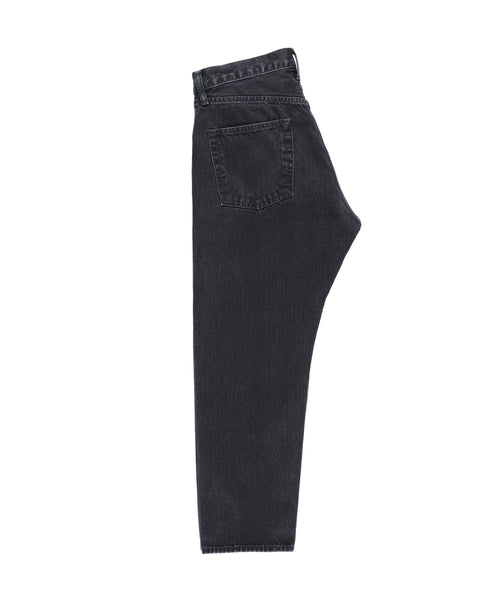 5726-81512 セルビッジブラックデニム ルーズフィットストレートジーンズ (UNISEX)