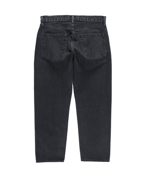 5726-81512 セルビッジブラックデニム ルーズフィットストレートジーンズ (UNISEX)