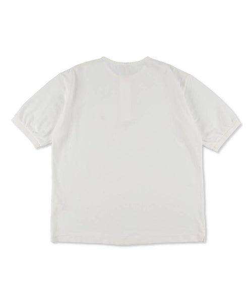 Garment Dyed Cotton Pique Henley Neck Shirt(Gray Wappen)  5120-21843