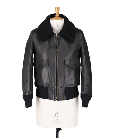 OILED STEER LEATHER FLIGHT JACKET 7217-65811