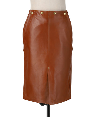 1219-93004 ラムスキンレザー セイラースカート