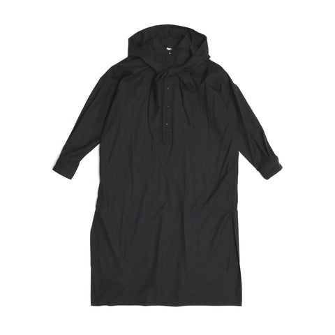 1220-03083 スーパー140ウールギャバジン フーデッドシャツドレス