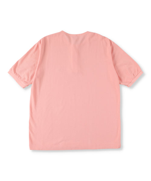 Garment Dyed Cotton Pique Henley Neck Shirt  5121-21706