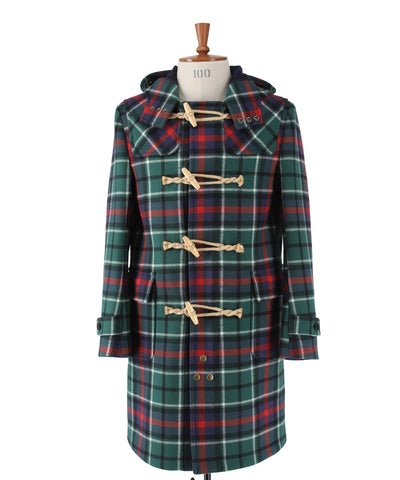 5121-73538 ダブルフェイスプレイドウール ダッフルコート　　　