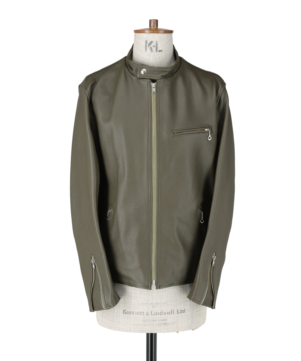 7121-61851 カウレザー スタンドカラーバイカージャケット