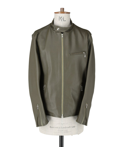 7121-61851 カウレザー スタンドカラーバイカージャケット