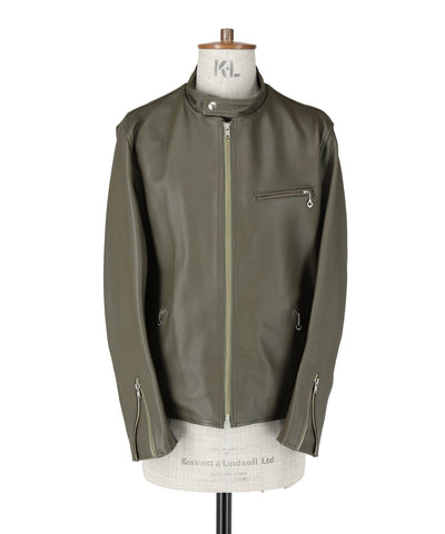 7121-61851 カウレザー スタンドカラーバイカージャケット