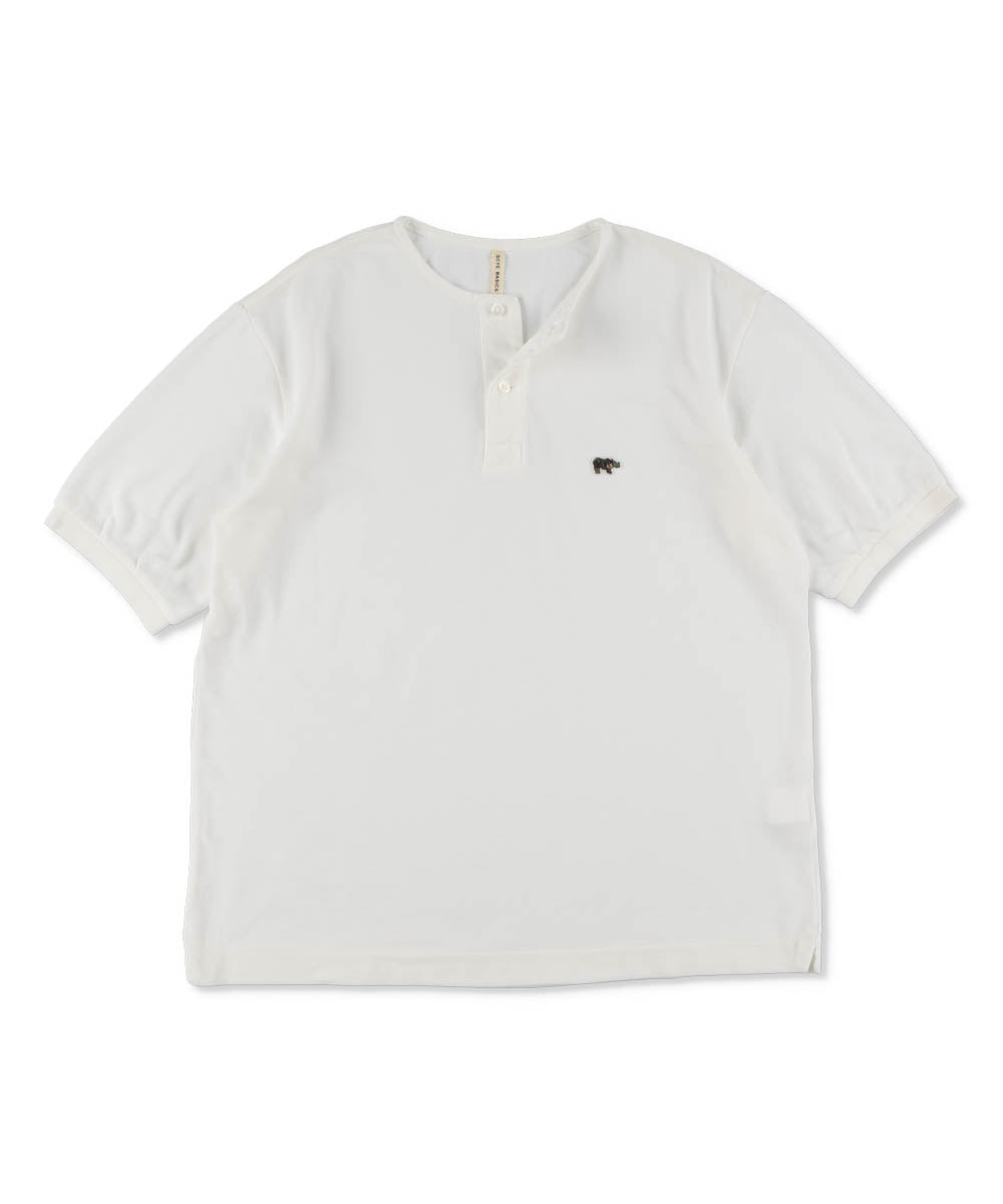 SCYE　Cotton Pique Henley Neck Shirt 38 Cotton Pique Henley Neck Shirt | EUREKA FACTORY HEIGHTS